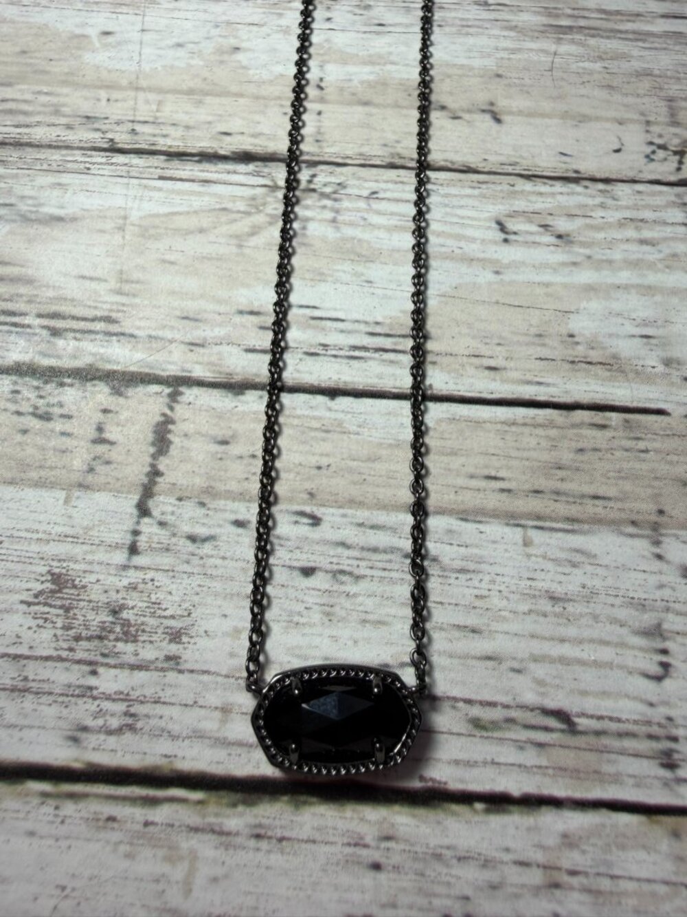 Kendra Scott Black on Black Elisa Pendant Necklace - Picture 1 of 3